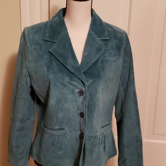 Parisian Signature Jackets & Blazers - PARISIAN TEAL LEATHER JACKET (20% off)